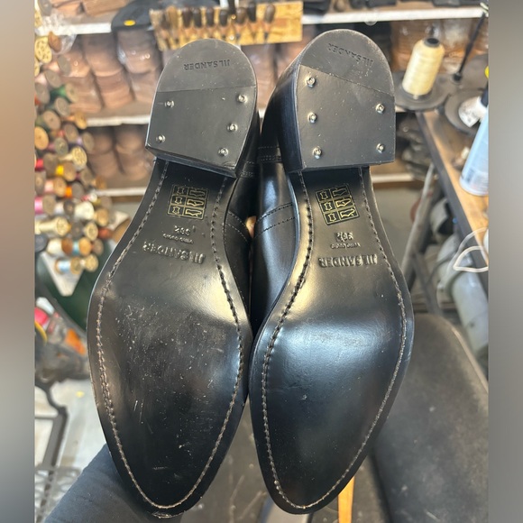 Jil Sander Leather Knee-High Riding Boots - Black - Picture 8 of 9